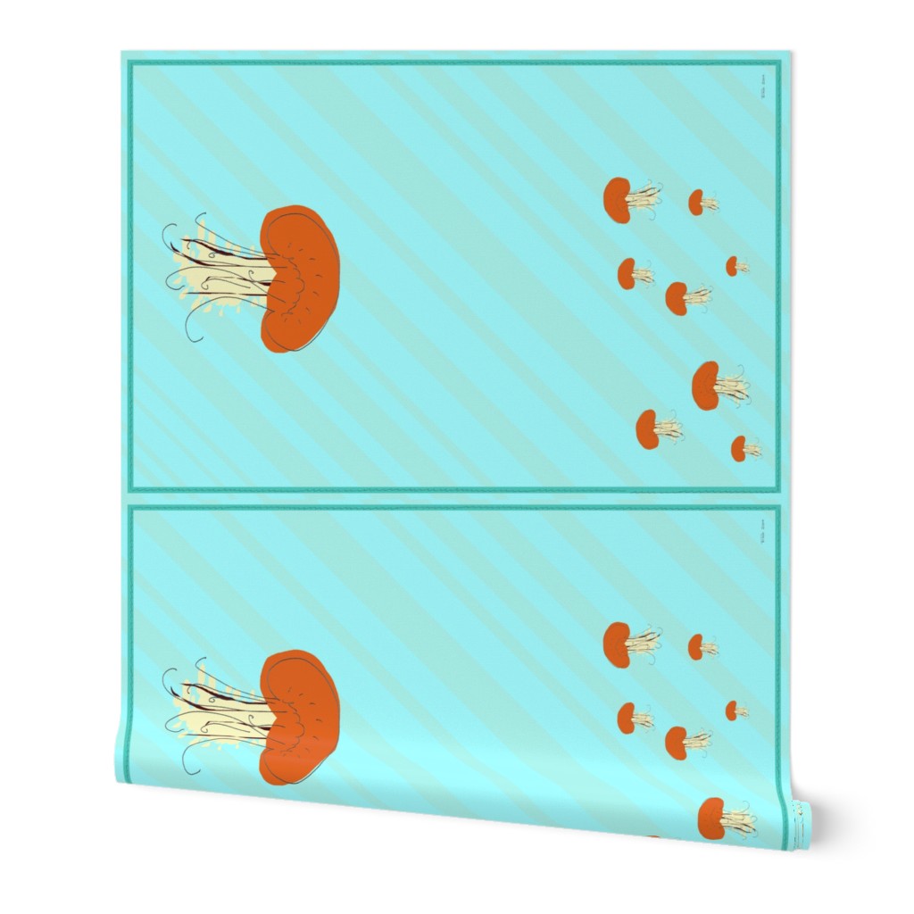 Orange Jellyfish Towel