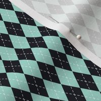 Argyle Mint&Black/White