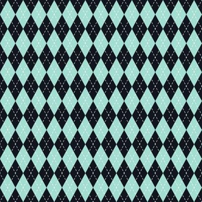 Argyle Mint&Black/White