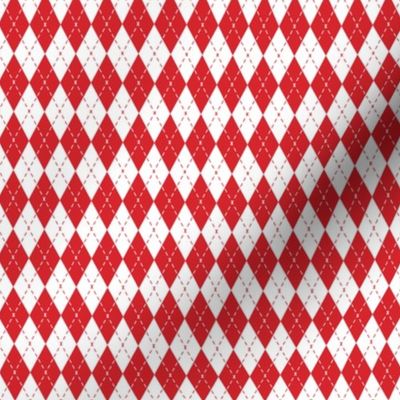 Argyle Red/White