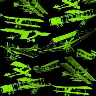 flying machines black/green