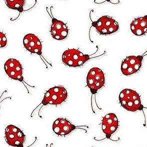 Luck be a ladybug - white dots