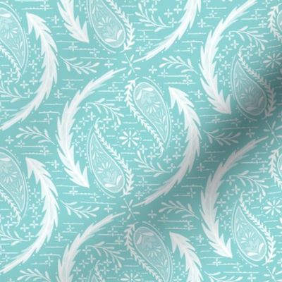 Watercolor Paisley - Turquoise