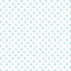 Floret - Turquoise and White