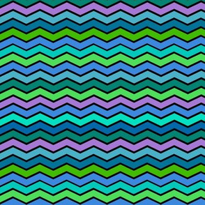 YUMMY CHEVRONS SHADES OF OCEAN