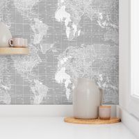 World Map in gray repeat