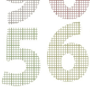 jumbo number grid on white