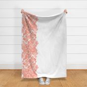 Mid Century Floral Cocktail ~ Border Print ~ Coral