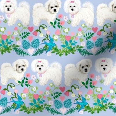 white puppy fabric - Bichon, Maltese, Bolognese, Coton de Tulear, Havnese