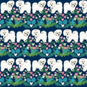 Bichon Frise dog fabric // Maltese dog // Bolognese dog