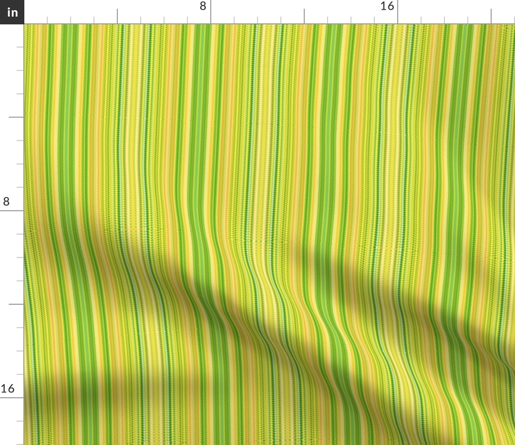 Narrow Yellow and Green Zigzag Stripe