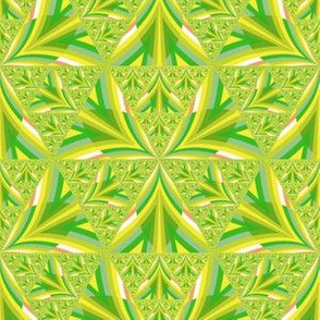 Yellow Iris Geometric Pattern