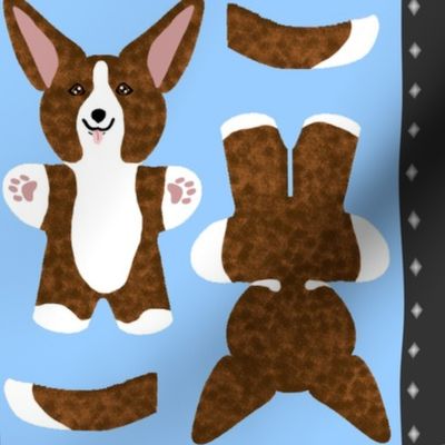 Kawaii Corgi mini plushie - brindle