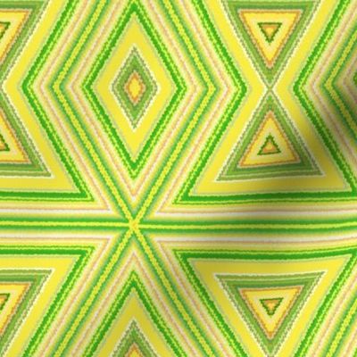 Yellow and Green Tribal Pattern