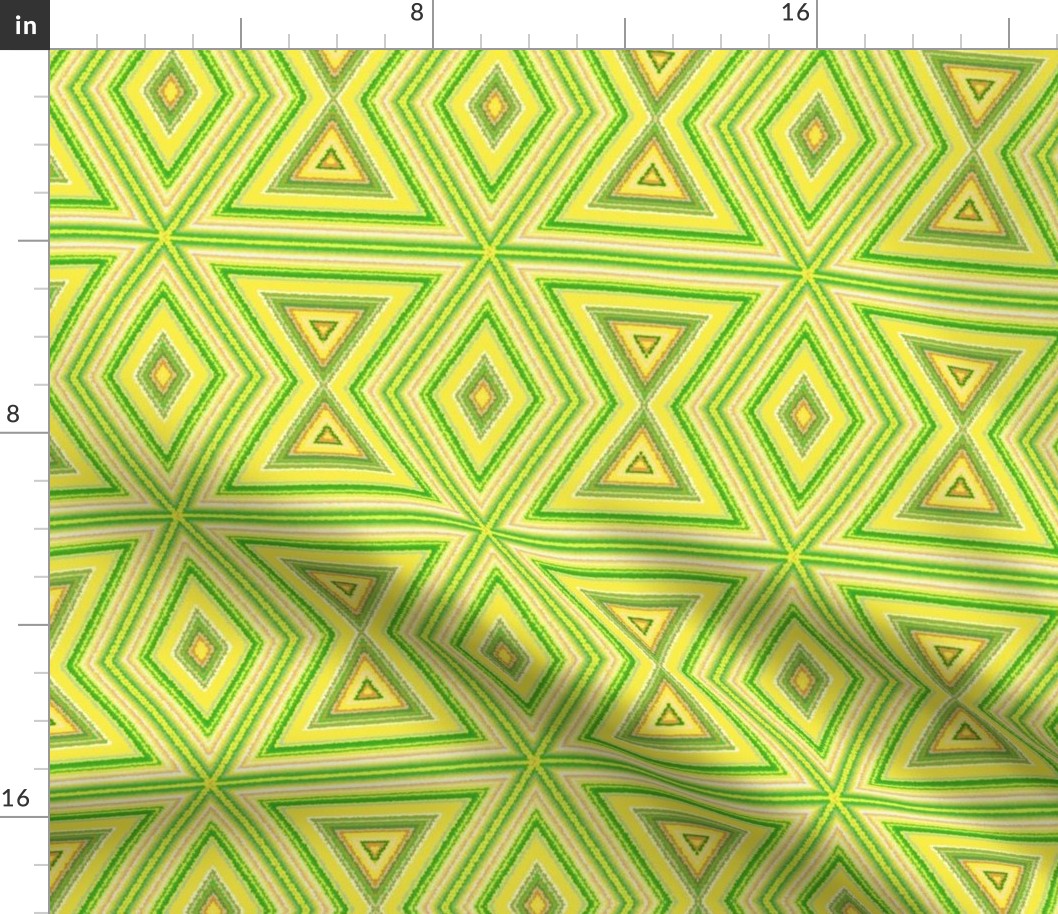 Yellow and Green Tribal Pattern