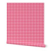 dots hot pink and white