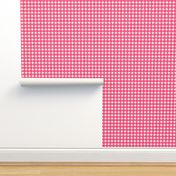 dots hot pink and white