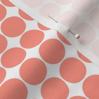 dots peach and white