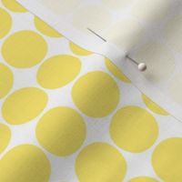 dots lemon yellow and white