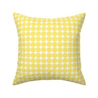 dots lemon yellow and white