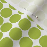 dots lime green and white