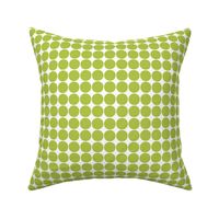 dots lime green and white