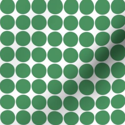 dots kelly green and white