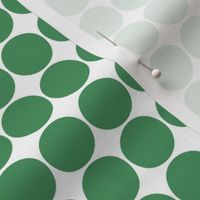 dots kelly green and white