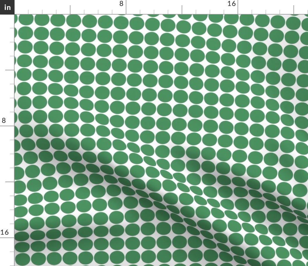 dots kelly green and white