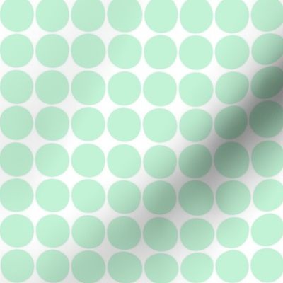 dots ice mint green and white