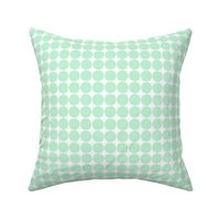 dots ice mint green and white