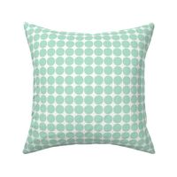 dots mint green and white