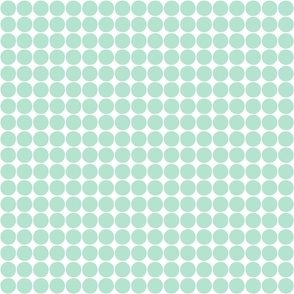 dots mint green and white