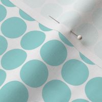 dots light teal and white