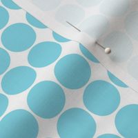 dots sky blue and white