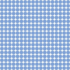 dots cornflower blue and white