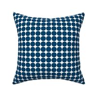 dots navy blue and white
