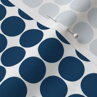 dots navy blue and white