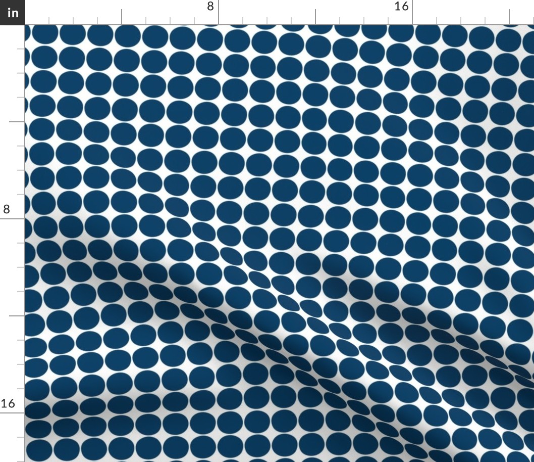 dots navy blue and white