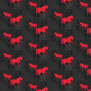 Red on Black Horses