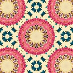 Pink flower circles