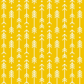 cross plus arrows mustard yellow