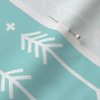 cross plus arrows light teal