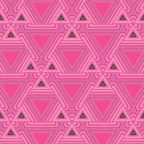 Pink Art Deco Triangles Geometric