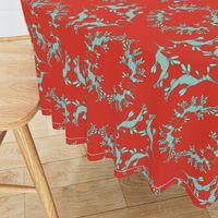 sea dragons in red