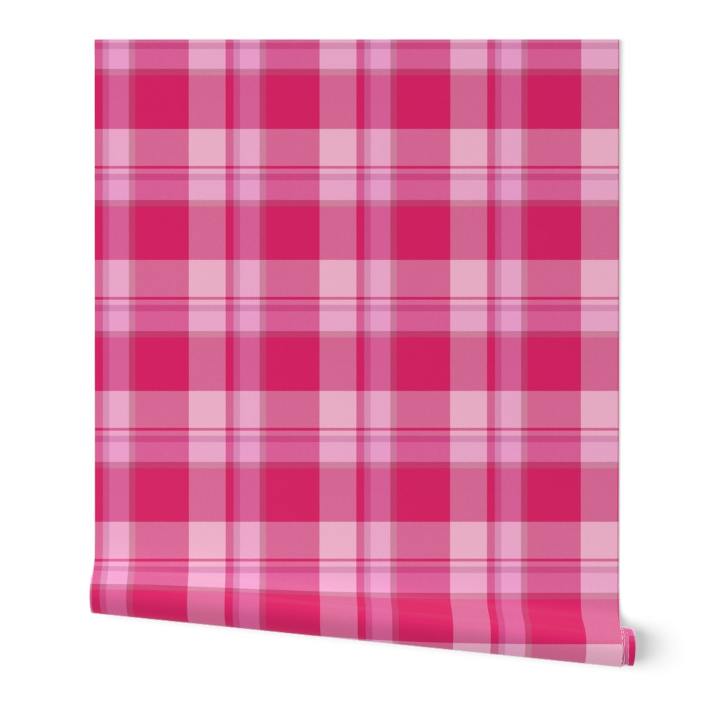 Bright Pink Tartan Plaid