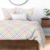 live free : love life plaid LARGE rainbow