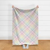 live free : love life plaid LARGE rainbow