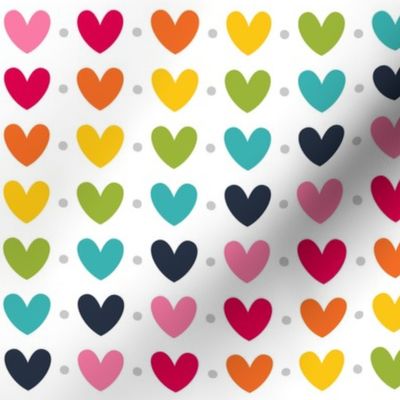 live free : love life hearts LARGE rainbow