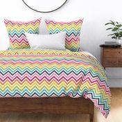 live free : love life chevron 2 LARGE rainbow